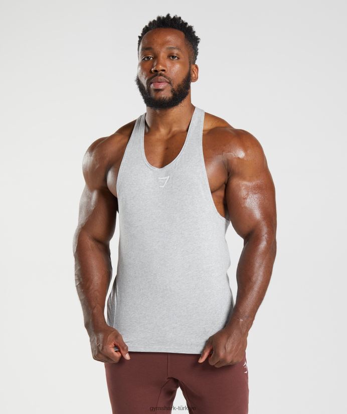 tepki veren kiriş erkeklerGymshark açık gri çekirdekli marn 02H048985
