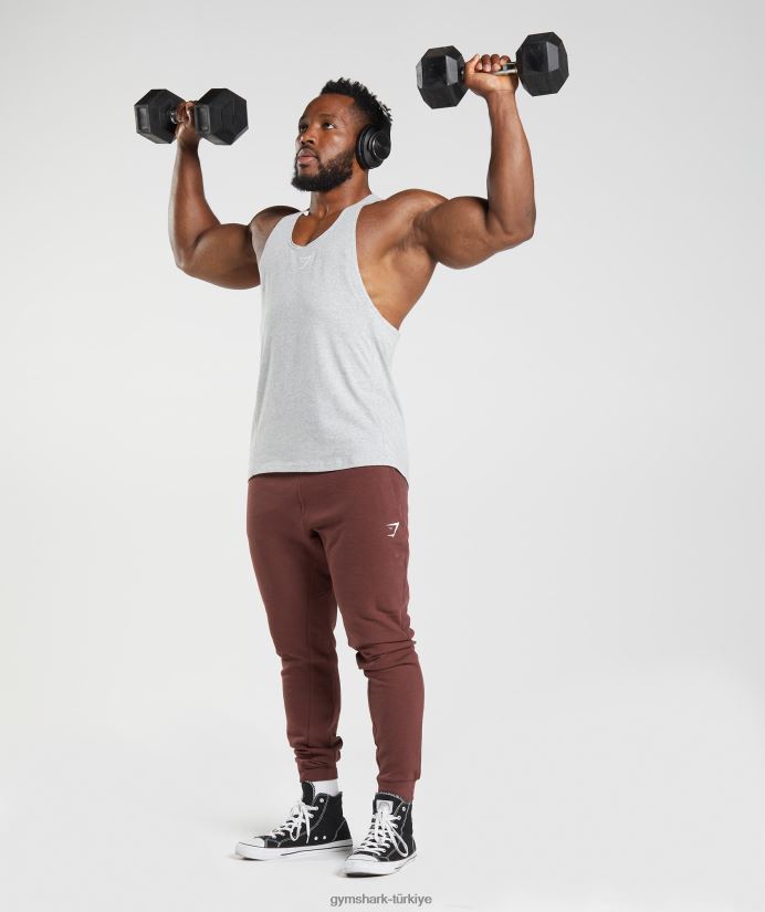 tepki veren kiriş erkeklerGymshark açık gri çekirdekli marn 02H048985
