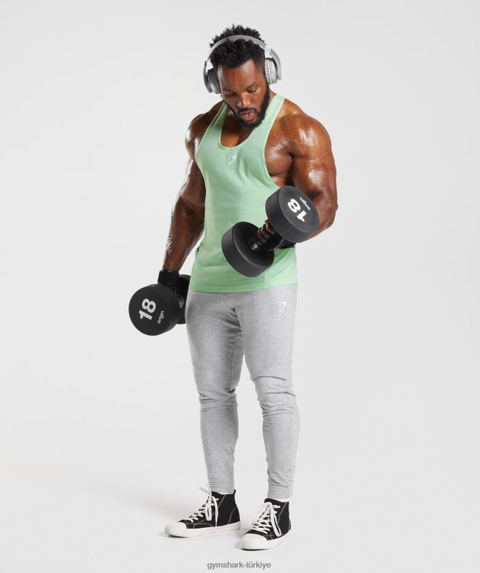 tepki veren kiriş erkeklerGymshark aloe yeşili 02H048994