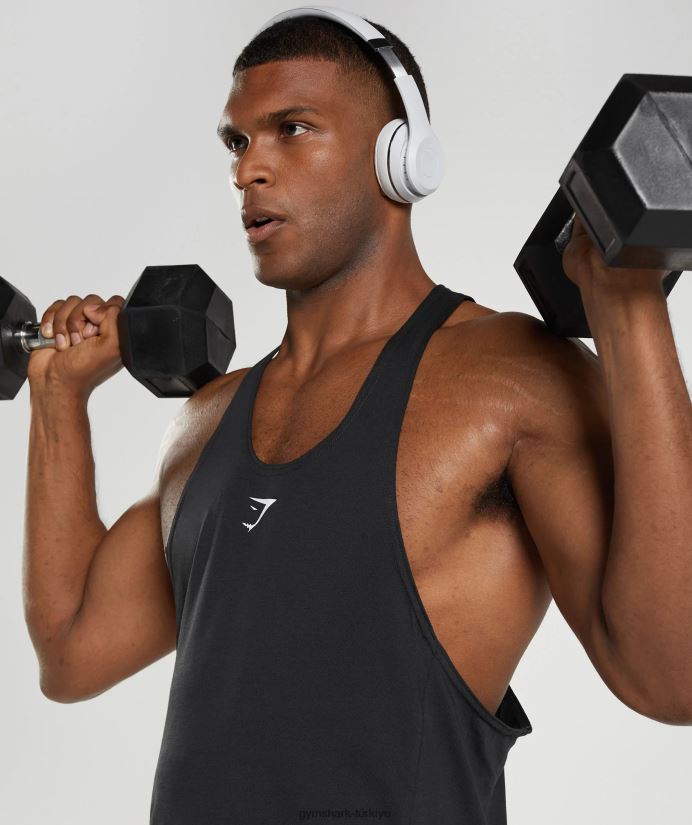 tepki veren kiriş erkeklerGymshark siyah 02H048984