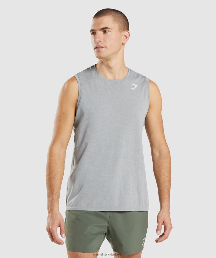varış dikişsiz tank erkeklerGymshark gri 02H048943