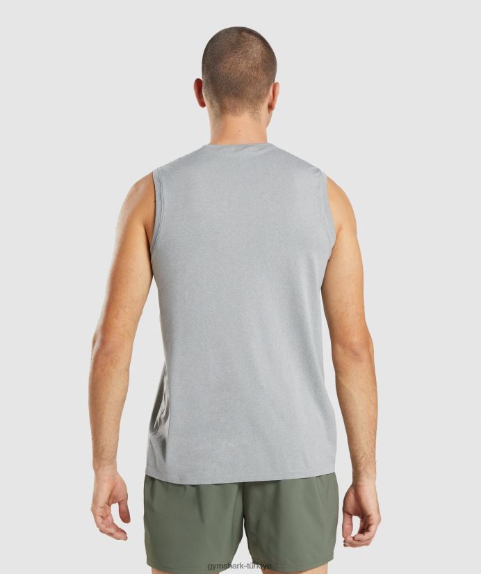 varış dikişsiz tank erkeklerGymshark gri 02H048943