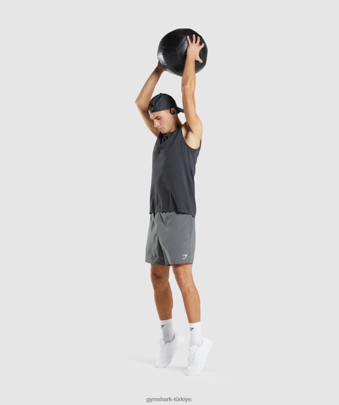 varış dikişsiz tank erkeklerGymshark siyah kırçıllı 02H048927