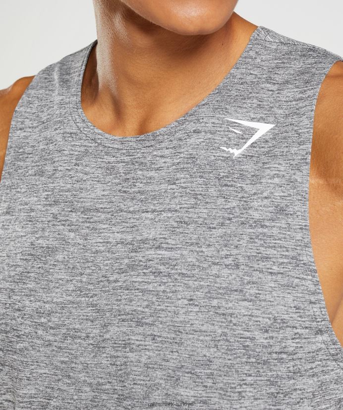 varış ince marn tankı erkeklerGymshark siluet grisi/açık gri kırçıllı 02H048906