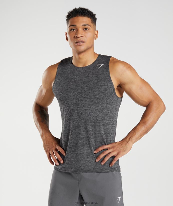 varış ince marn tankı erkeklerGymshark siyah/siluet grisi kırçıllı 02H048895