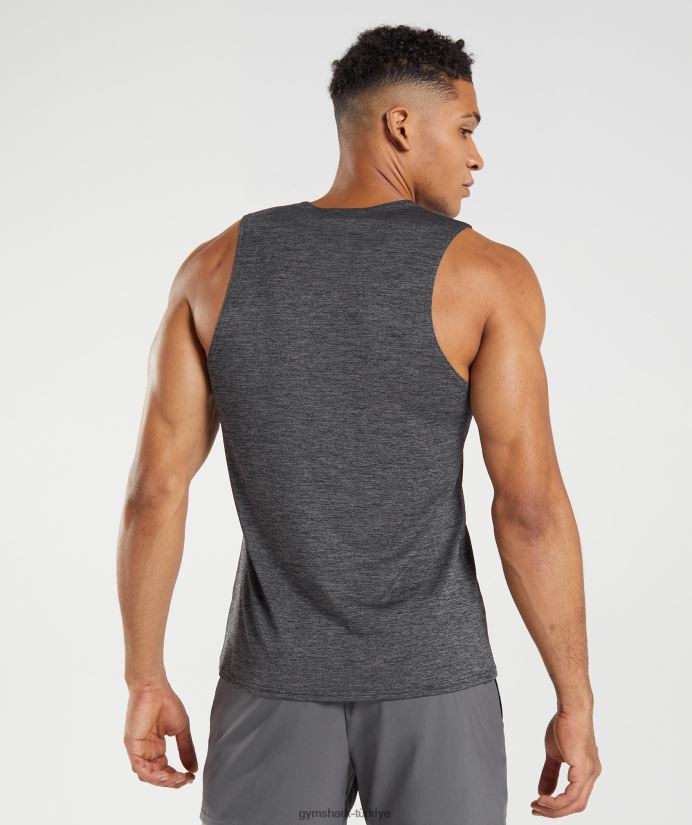 varış ince marn tankı erkeklerGymshark siyah/siluet grisi kırçıllı 02H048895