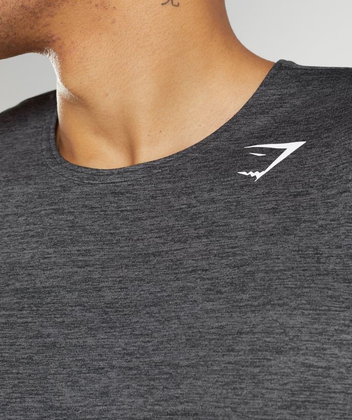 varış ince marn tankı erkeklerGymshark siyah/siluet grisi kırçıllı 02H048895