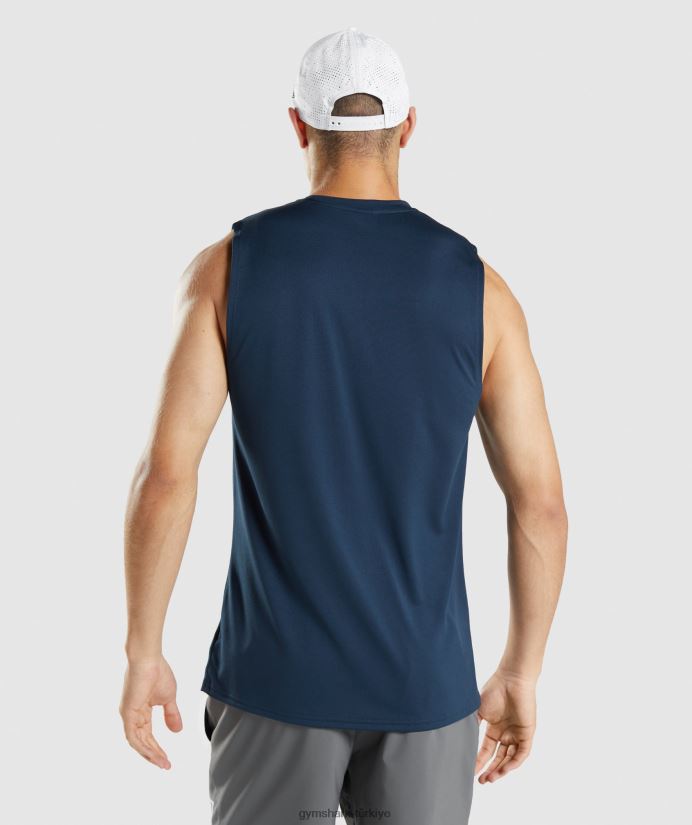 varış kolsuz tişört erkeklerGymshark Donanma 02H048945