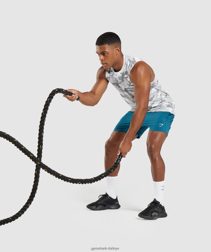 varış kolsuz tişört erkeklerGymshark açık gri baskı 02H048905