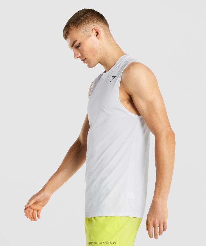 varış kolsuz tişört erkeklerGymshark beyaz 02H048898