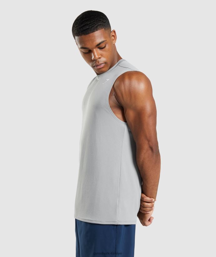 varış kolsuz tişört erkeklerGymshark dumanlı gri 02H048947