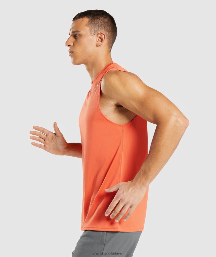 varış kolsuz tişört erkeklerGymshark papaya portakalı 02H048939
