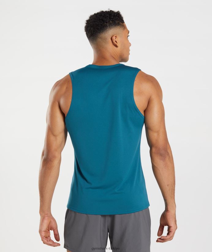 varış tankı erkeklerGymshark Atlantik mavisi 02H048934