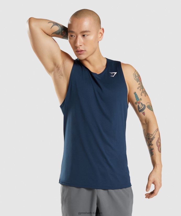 varış tankı erkeklerGymshark Donanma 02H048896
