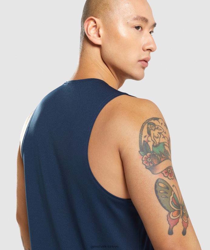 varış tankı erkeklerGymshark Donanma 02H048896