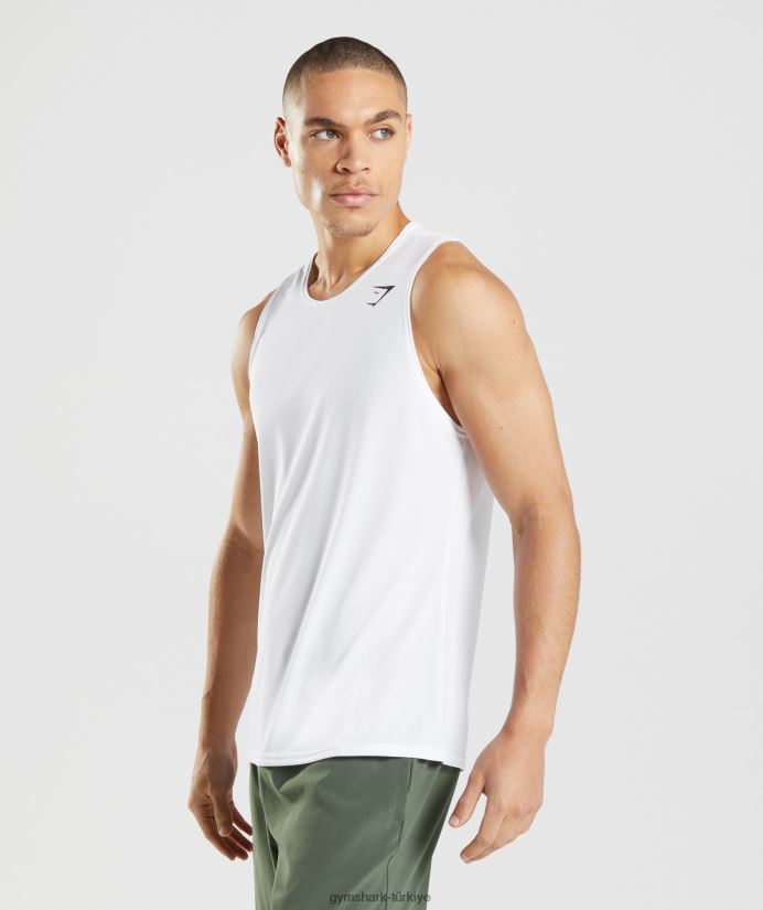 varış tankı erkeklerGymshark beyaz 02H048897