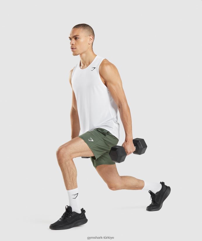 varış tankı erkeklerGymshark beyaz 02H048897