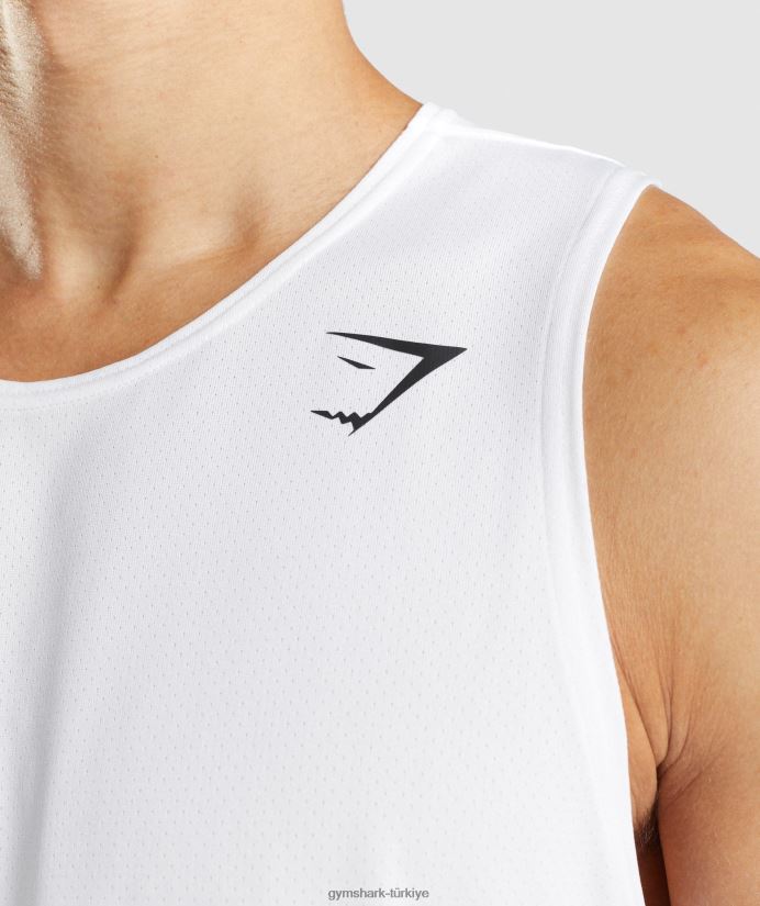 varış tankı erkeklerGymshark beyaz 02H048897