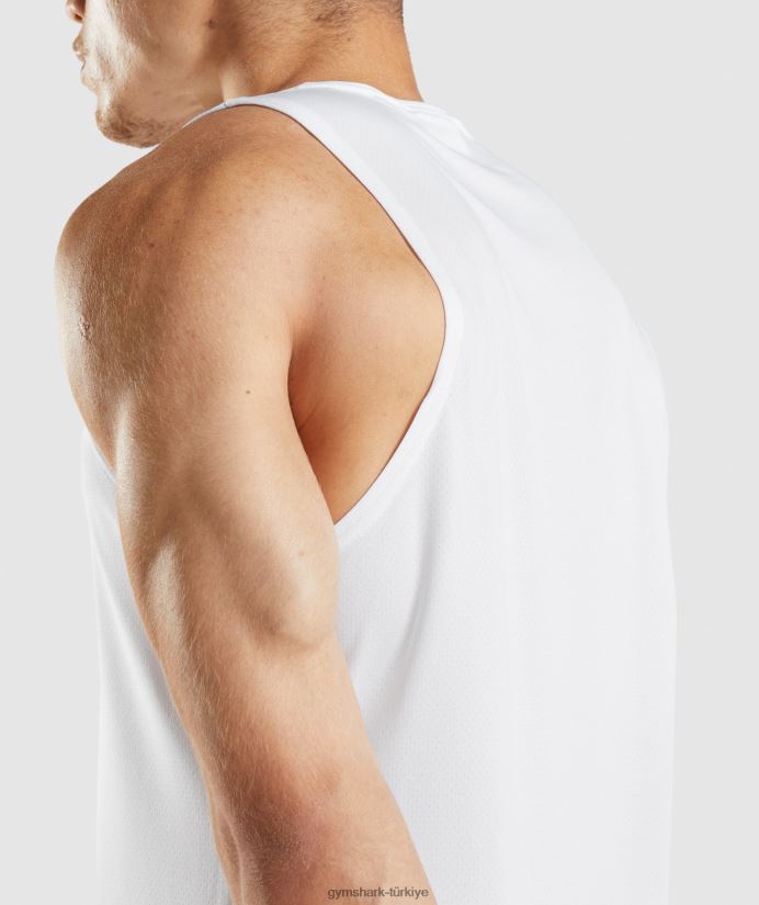 varış tankı erkeklerGymshark beyaz 02H048897