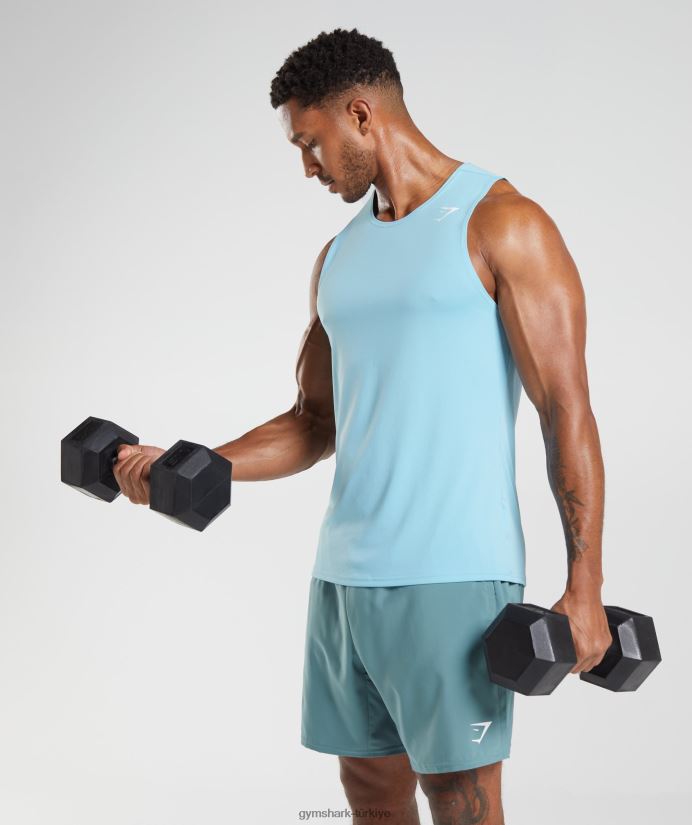 varış tankı erkeklerGymshark buzdağı mavisi 02H048965