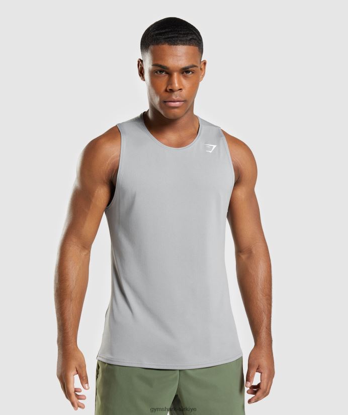 varış tankı erkeklerGymshark dumanlı gri 02H048953