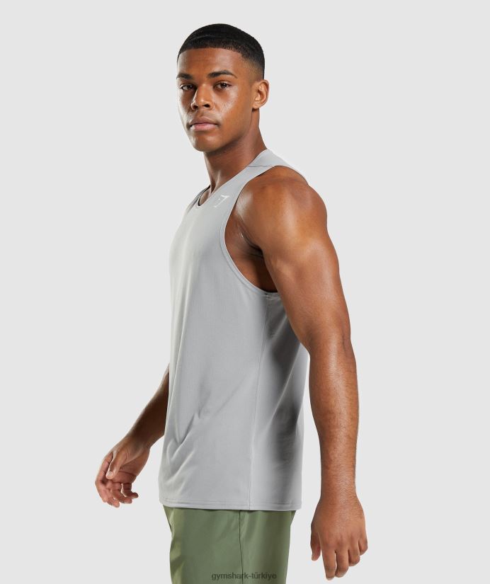 varış tankı erkeklerGymshark dumanlı gri 02H048953