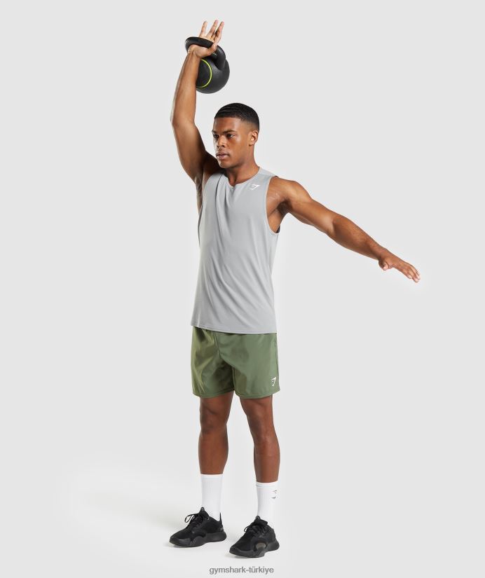 varış tankı erkeklerGymshark dumanlı gri 02H048953