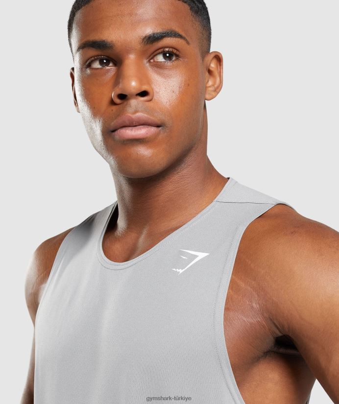 varış tankı erkeklerGymshark dumanlı gri 02H048953