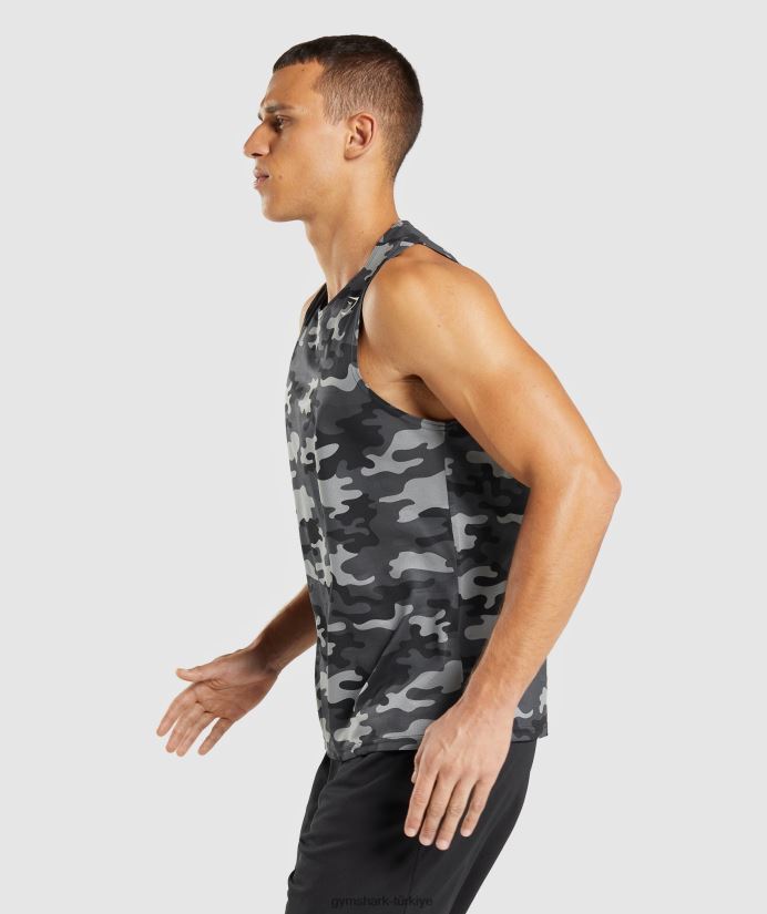 varış tankı erkeklerGymshark gri baskı 02H048902