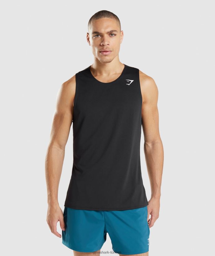 varış tankı erkeklerGymshark siyah 02H048884