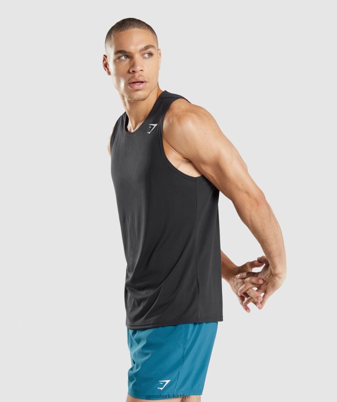 varış tankı erkeklerGymshark siyah 02H048884