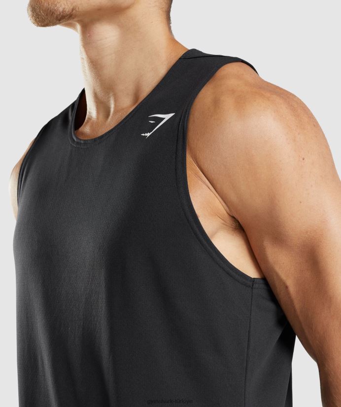 varış tankı erkeklerGymshark siyah 02H048884