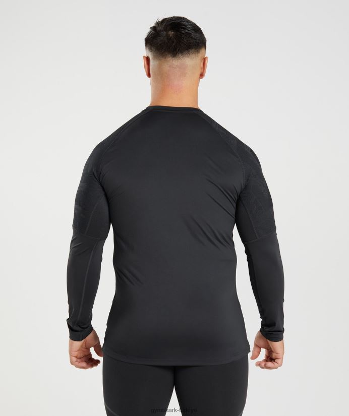 315 uzun kollu tişört erkeklerGymshark siyah 02H048622