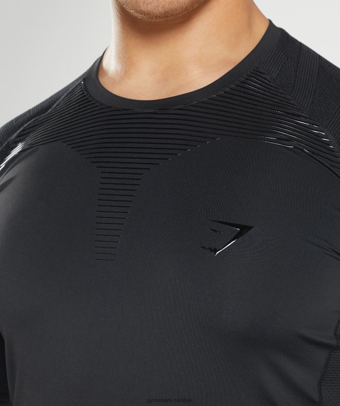 315 uzun kollu tişört erkeklerGymshark siyah 02H048622