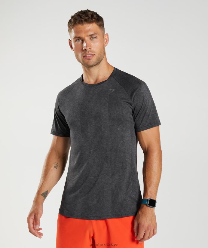 apeks tişört erkeklerGymshark siyah/siluet grisi 02H048646