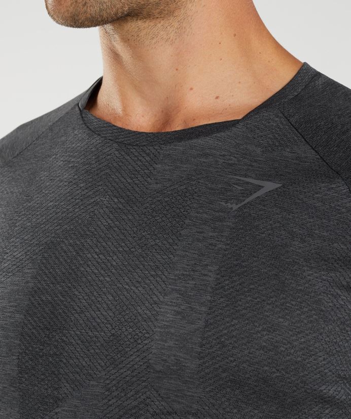 apeks tişört erkeklerGymshark siyah/siluet grisi 02H048646