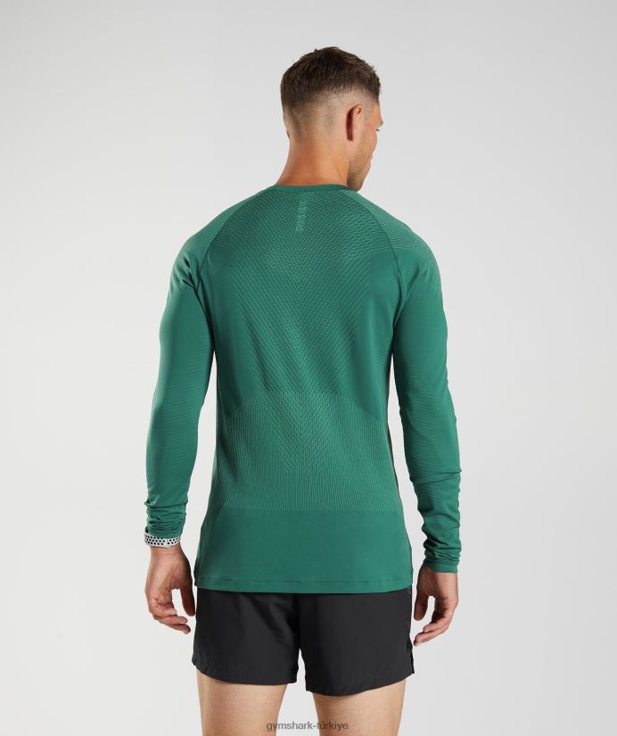 apex dikişsiz uzun kollu tişört erkeklerGymshark orman yeşili/hoya yeşili 02H048699