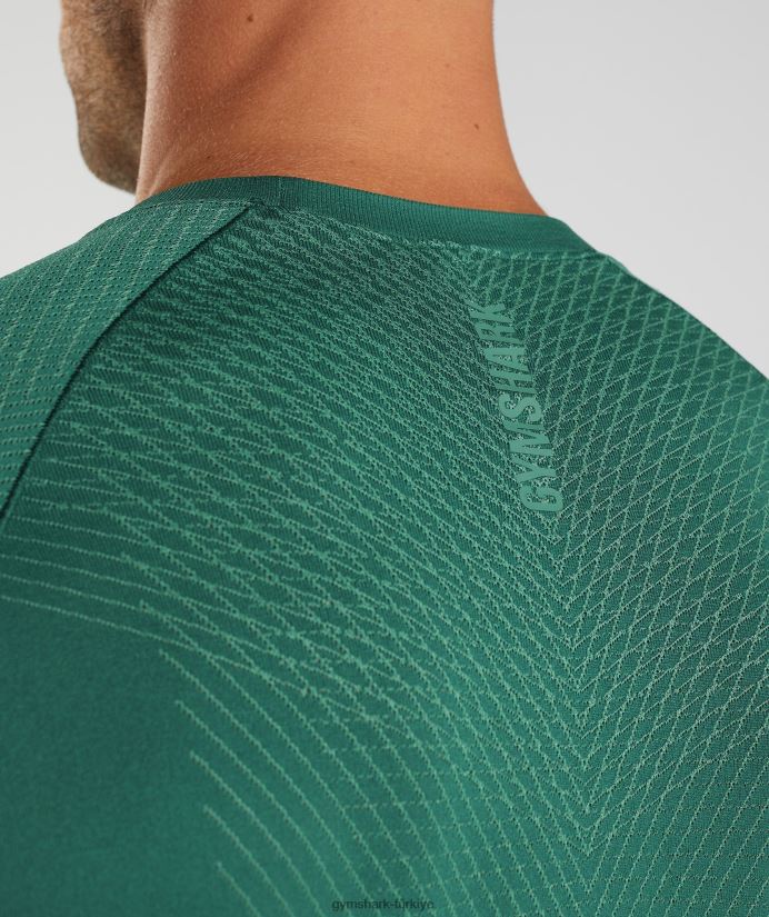 apex dikişsiz uzun kollu tişört erkeklerGymshark orman yeşili/hoya yeşili 02H048699