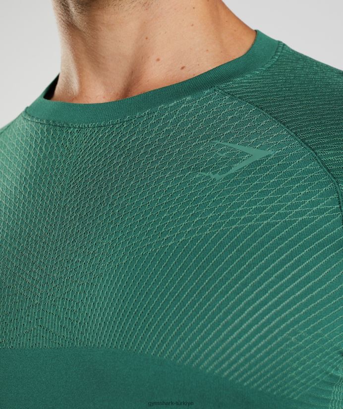 apex dikişsiz uzun kollu tişört erkeklerGymshark orman yeşili/hoya yeşili 02H048699