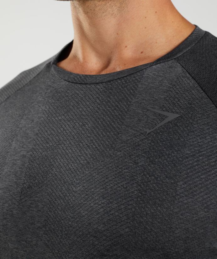 apex uzun kollu tişört erkeklerGymshark siyah/siluet grisi 02H048653