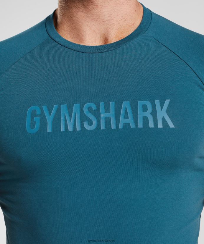 apollo tişört erkeklerGymshark Atlantik mavisi 02H048753