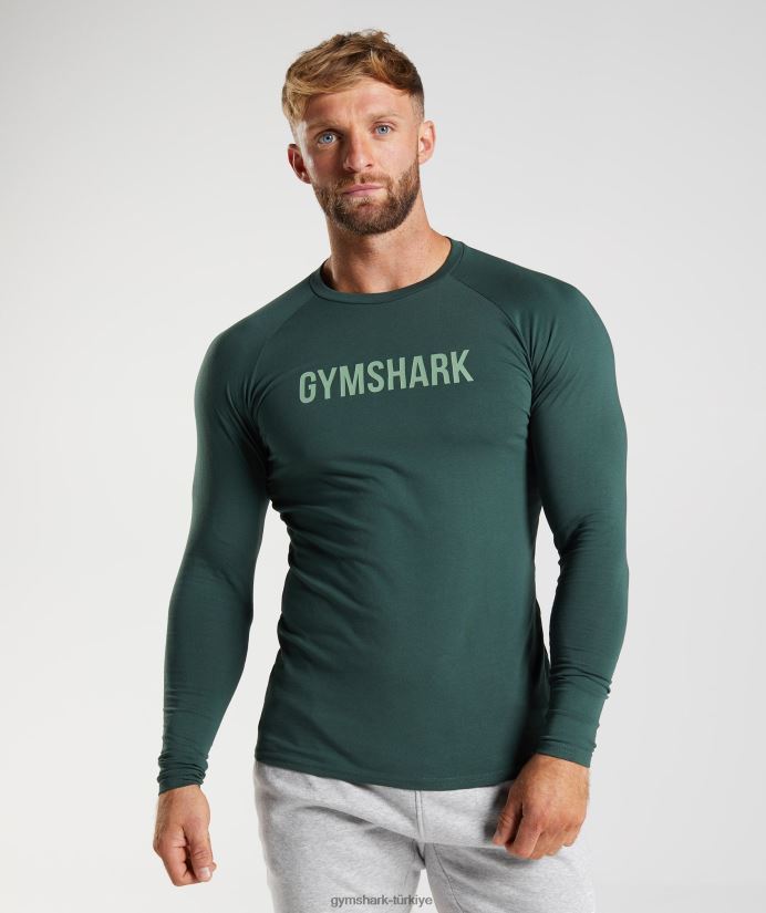 apollo uzun kollu tişört erkeklerGymshark obsidyen yeşili 02H048754