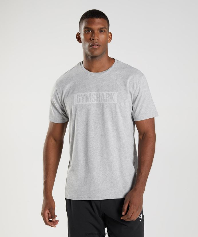 blok tişört erkeklerGymshark açık gri marn 02H048714