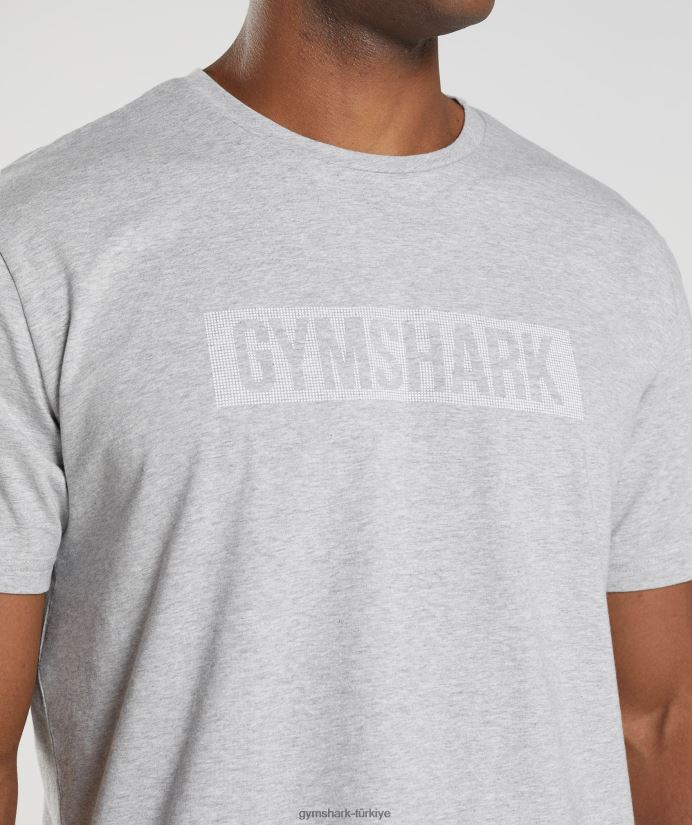blok tişört erkeklerGymshark açık gri marn 02H048714