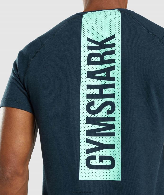 cesur tişört erkeklerGymshark Donanma 02H048706