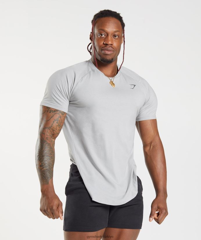 cesur tişört erkeklerGymshark açık gri 02H048762