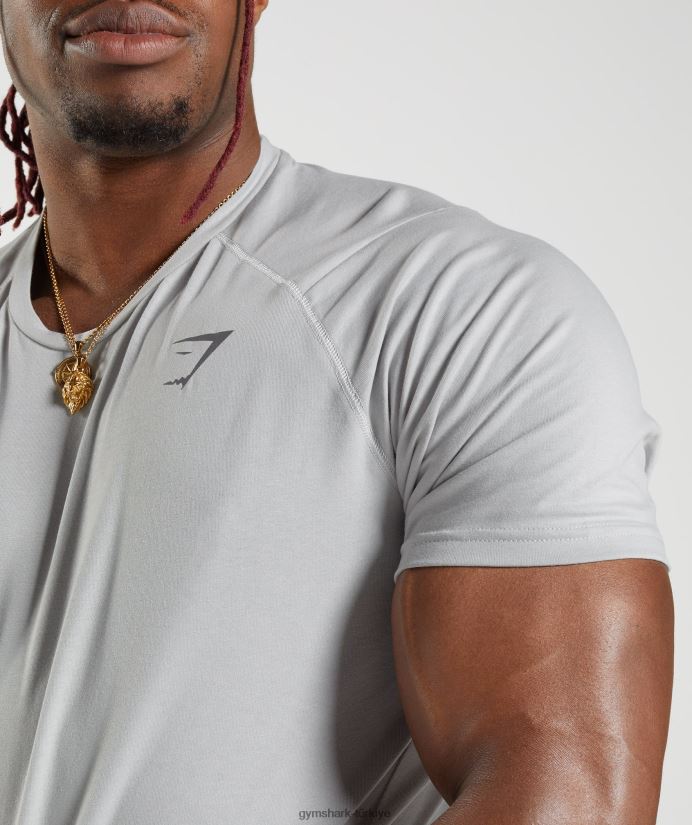 cesur tişört erkeklerGymshark açık gri 02H048762