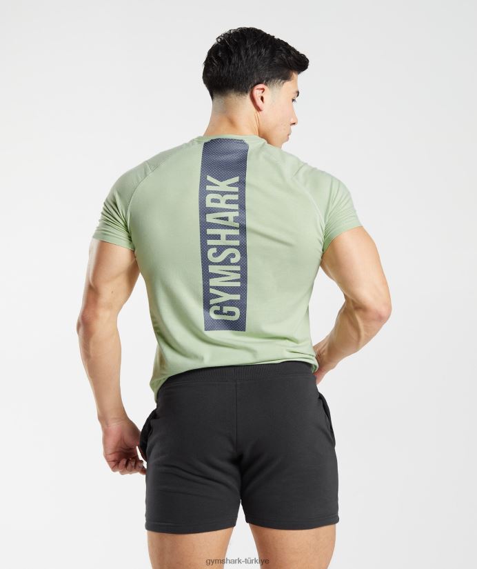 cesur tişört erkeklerGymshark bitki örtüsü yeşil 02H048729
