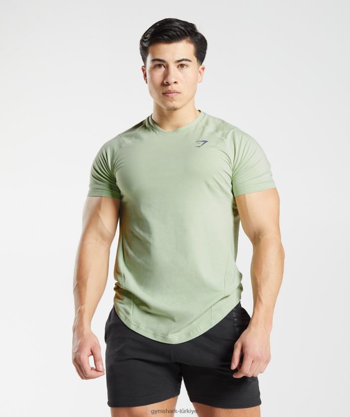 cesur tişört erkeklerGymshark bitki örtüsü yeşil 02H048729