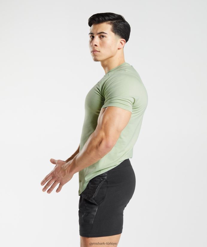 cesur tişört erkeklerGymshark bitki örtüsü yeşil 02H048729